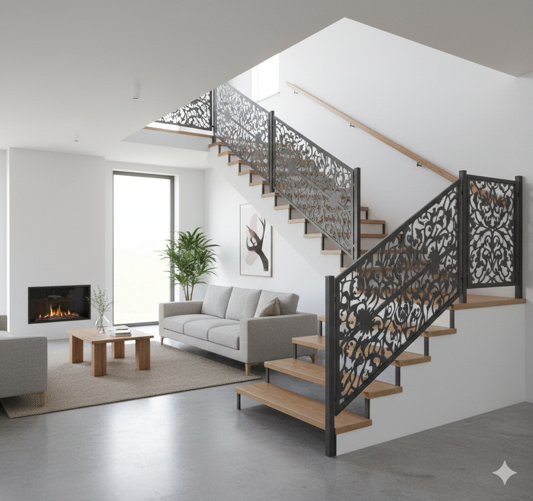 Balustrada terasa |metal| balcon scari | moderna interior | exterior Tia