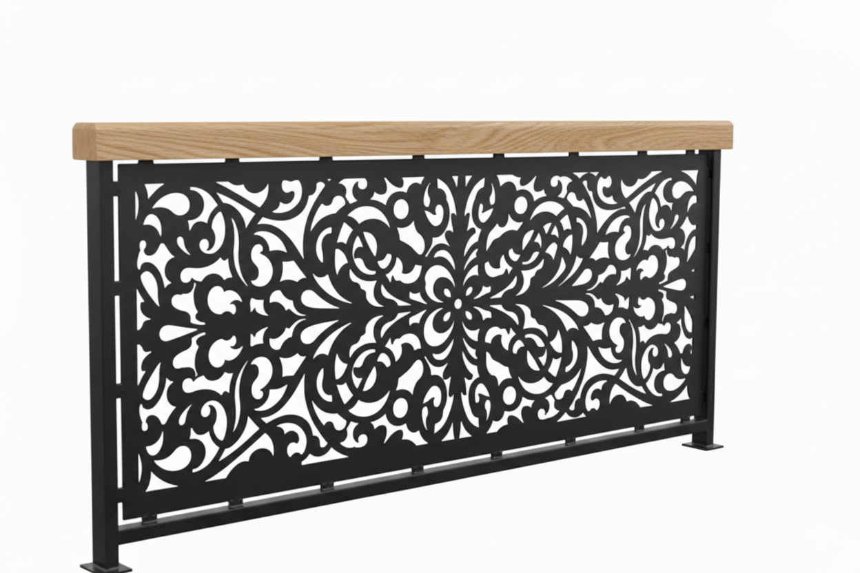 Balustrada terasa |metal| lemn| balcon scari | moderna interior | exterior Tia