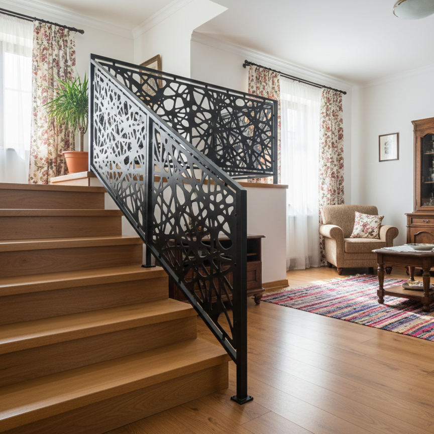 Balustrada terasa |metal| balcon scari | moderna interior | exterior | Spider m