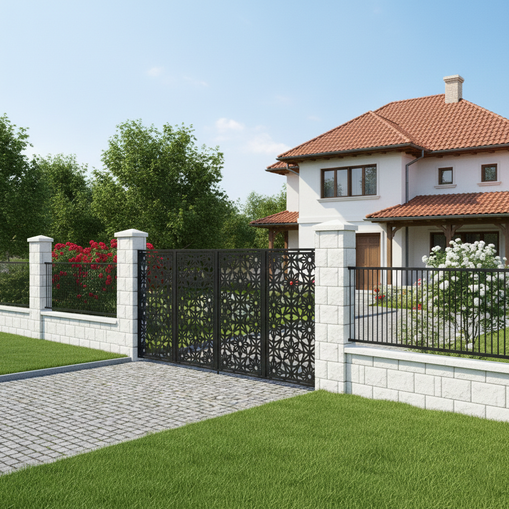 Poarta Metalica acces Auto debitata Laser cu Modele, Lidia