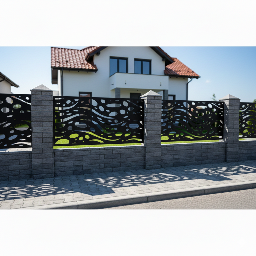 Panou de Gard Metalic debitat Laser cu modele, Prestige