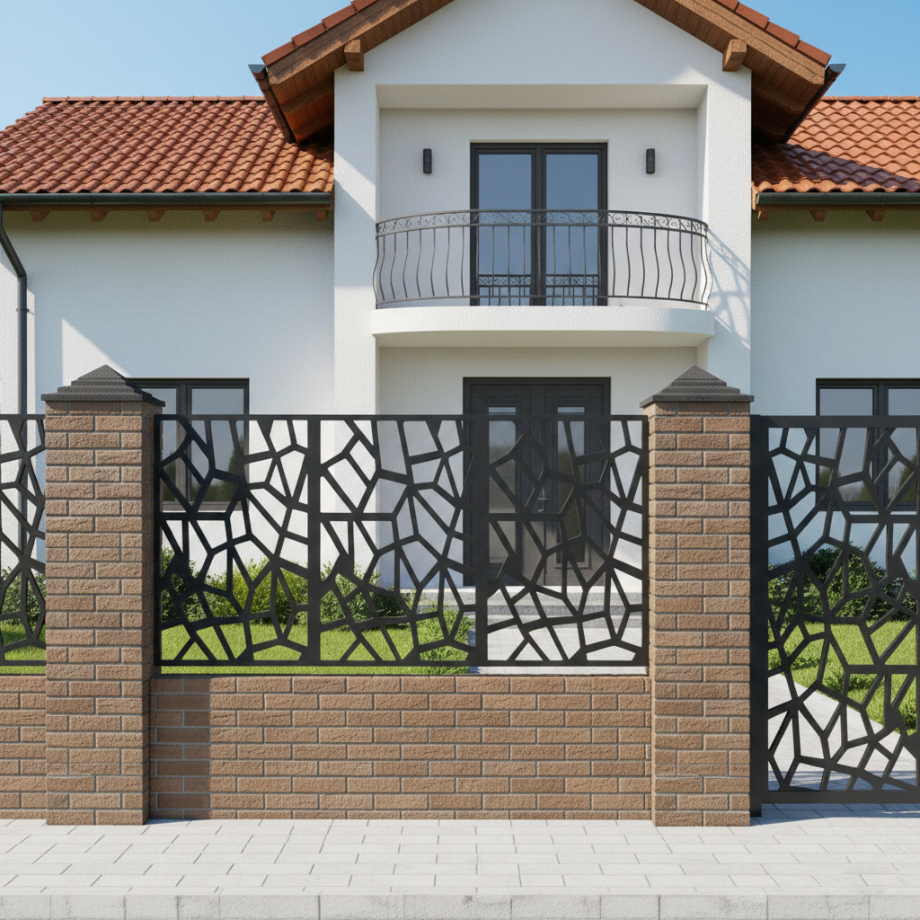 Panou de Gard Metalic debitat Laser cu modele, Urban