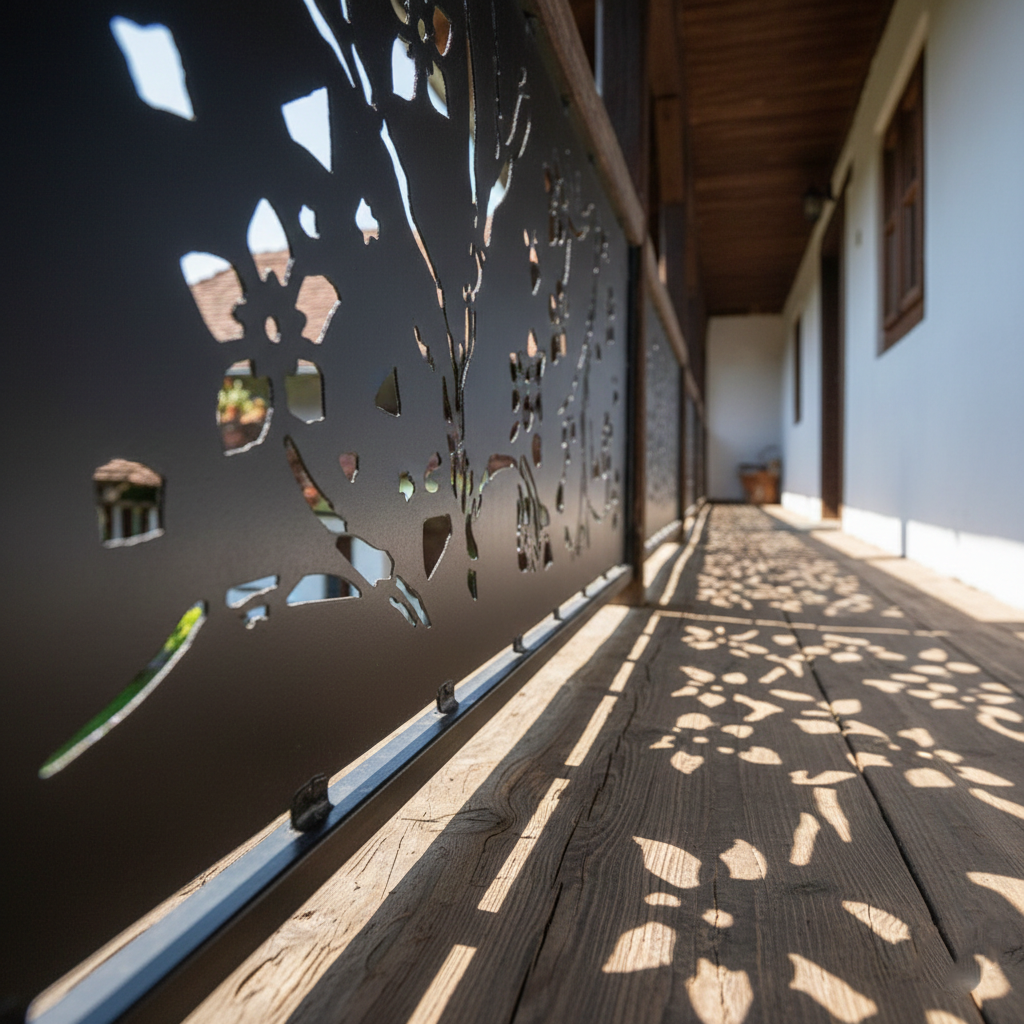 Balustrada terasa |metal| lemn| balcon scari | moderna interior | exterior Axa