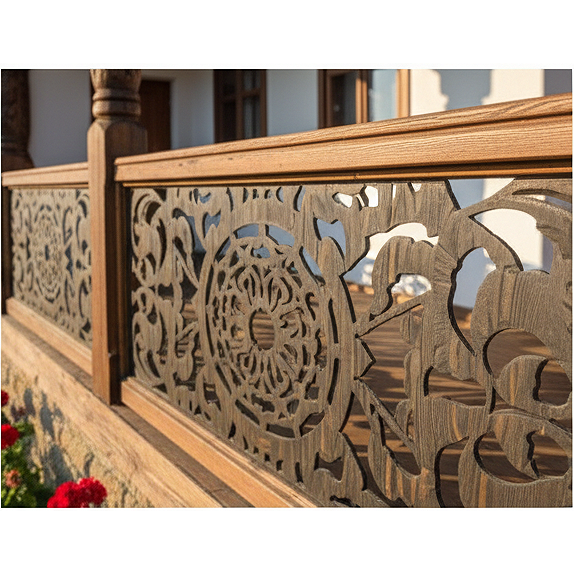 Balustrada cerdac custom| gard de lemn|foisor| terase | elementi lemn cu modele