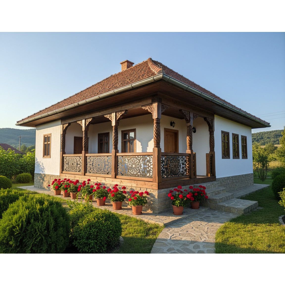 Balustrada cerdac custom| gard de lemn|foisor| terase | elementi lemn cu modele