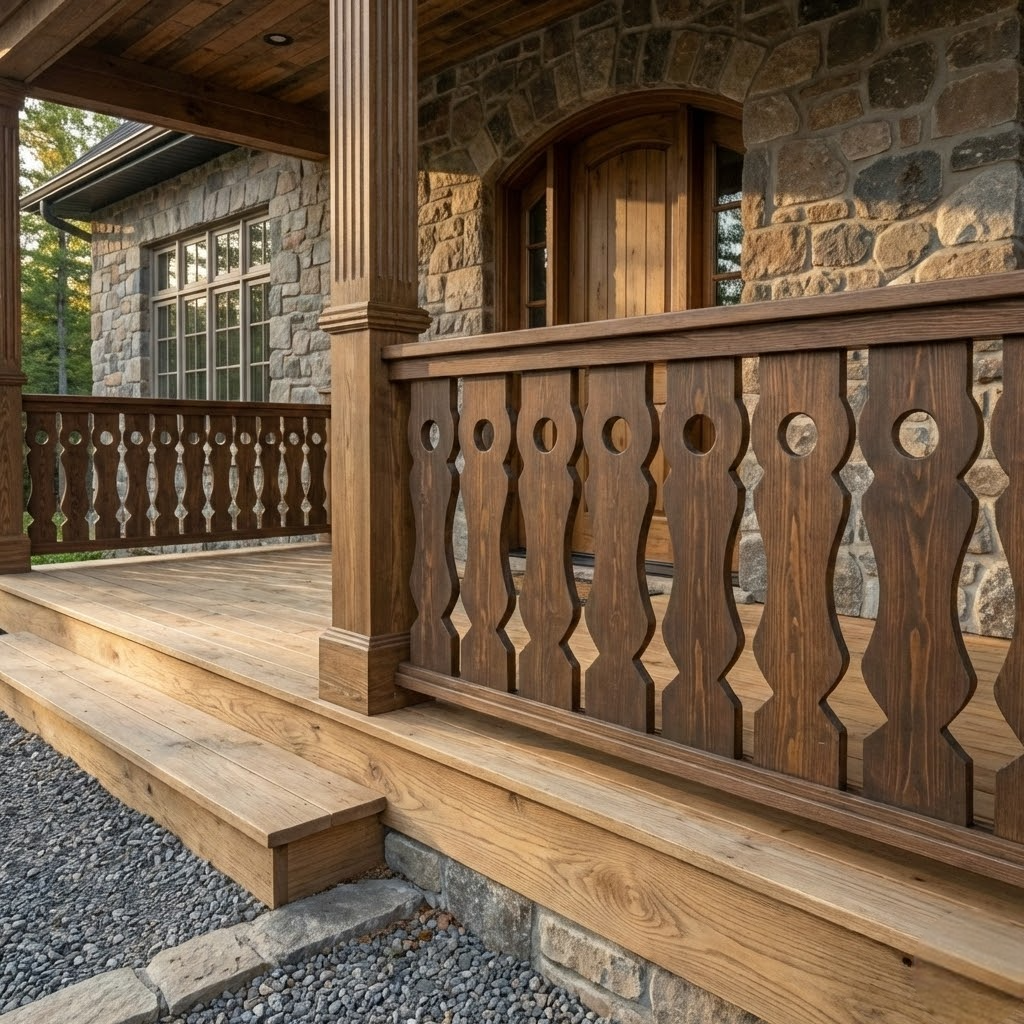 Balustrada cerdac| gard de lemn|foisor| terase | elementi lemn cu modele