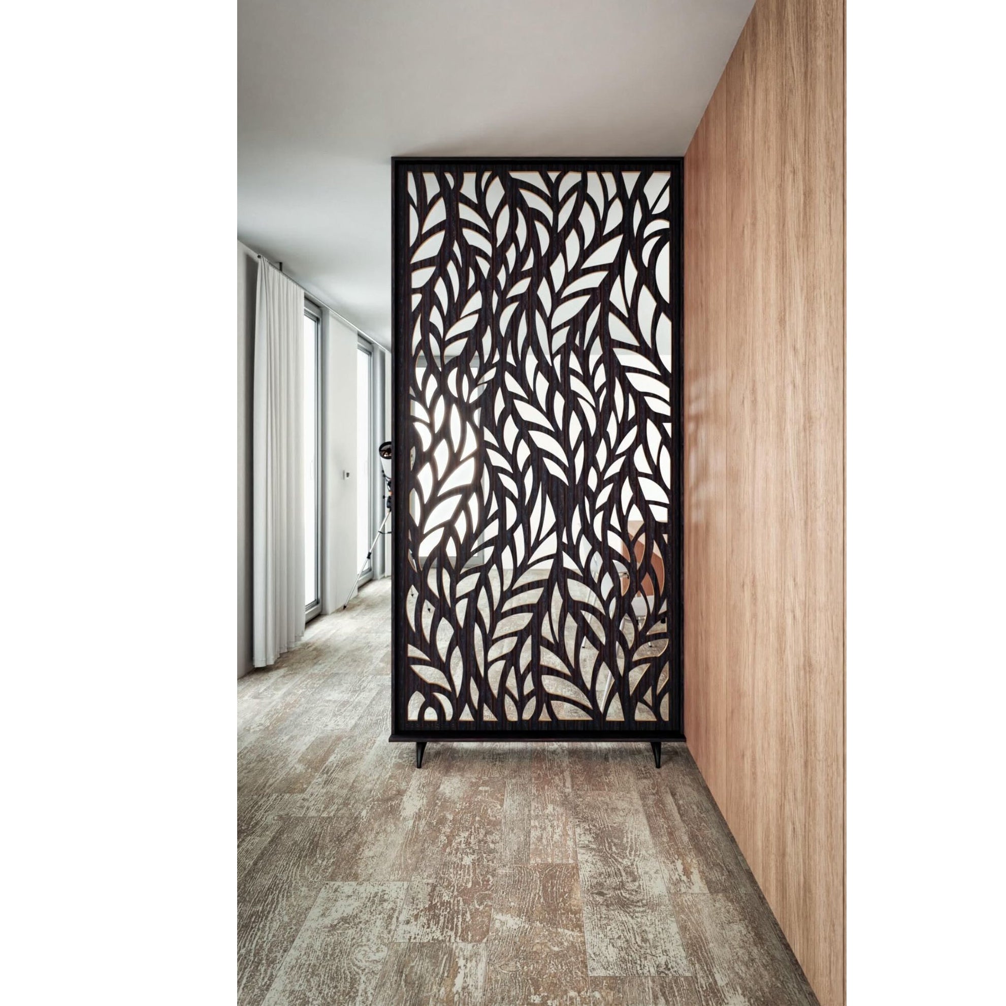 Panou Metalic Interior | Exterior Debitat Laser | Personalizabil 1x2m  | Leaf