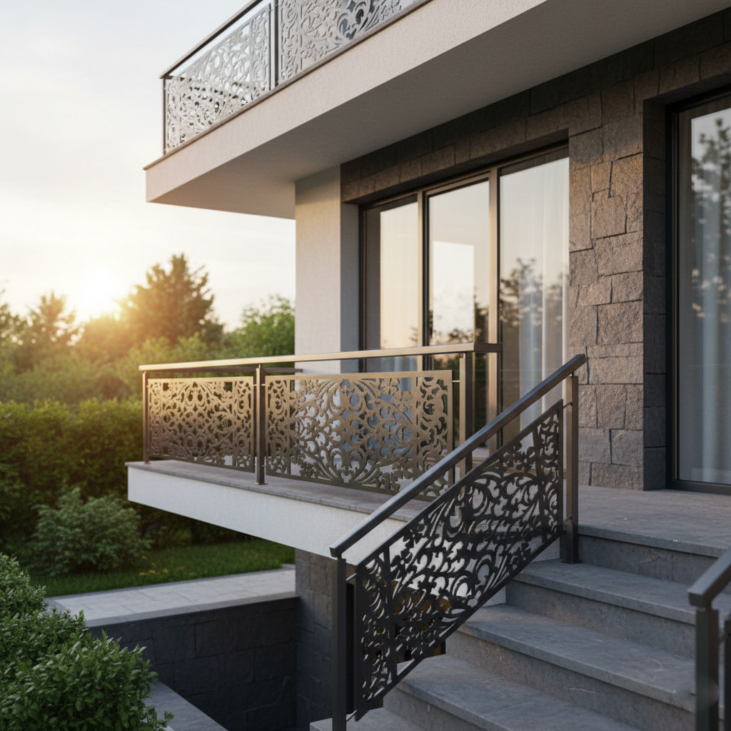 Balustrada terasa |metal| balcon scari | moderna interior | exterior Nodum