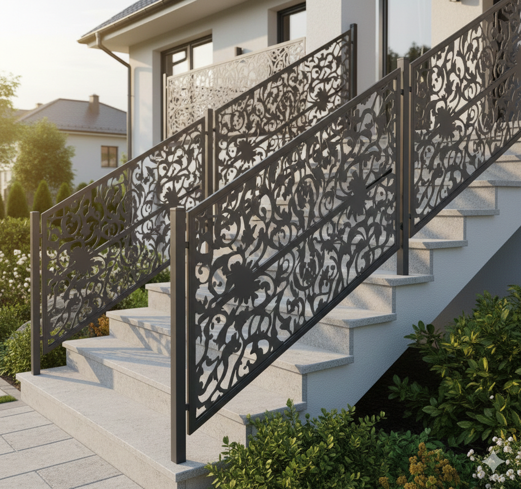 Balustrada terasa |metal| balcon scari | moderna interior | exterior Tia