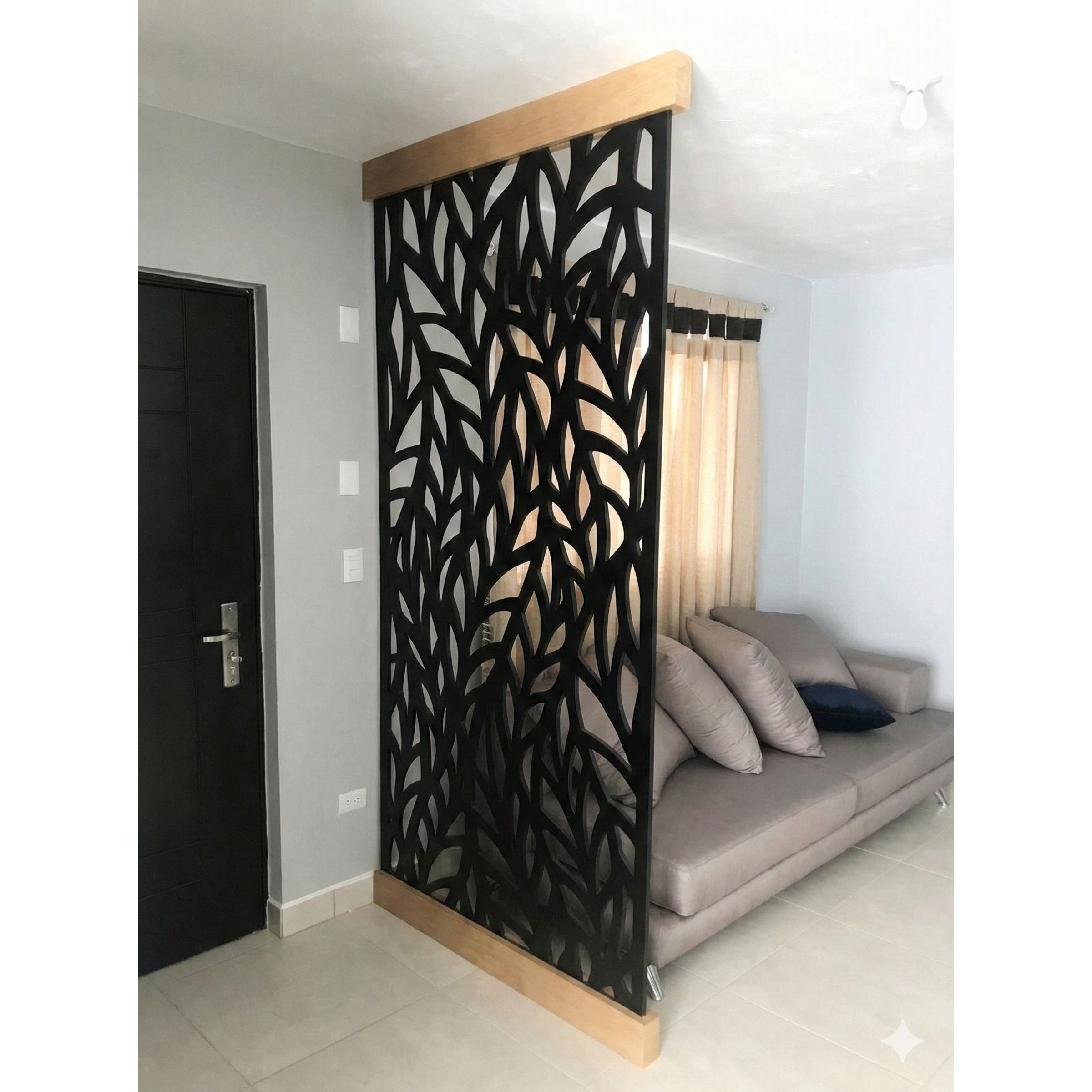Panou Metalic Interior | Exterior Debitat Laser | Personalizabil 1x2m  | Leaf