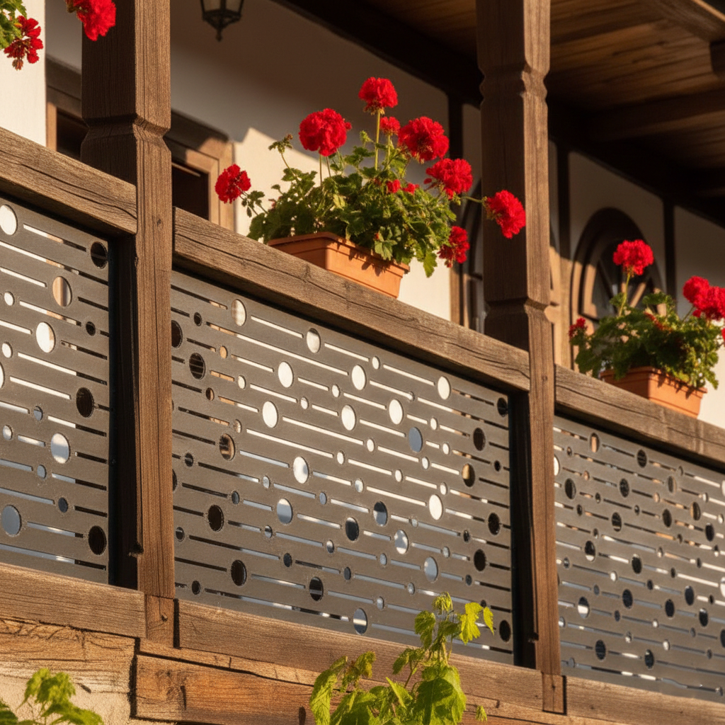 Balustrada terasa |metal| lemn| balcon scari | moderna interior | exterior Verto