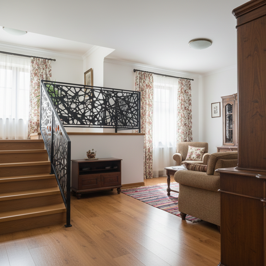 Balustrada terasa |metal| balcon scari | moderna interior | exterior | Spider m