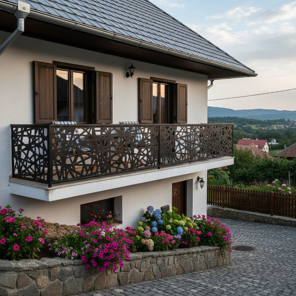 Balustrada terasa |metal| balcon scari | moderna interior | exterior Lina
