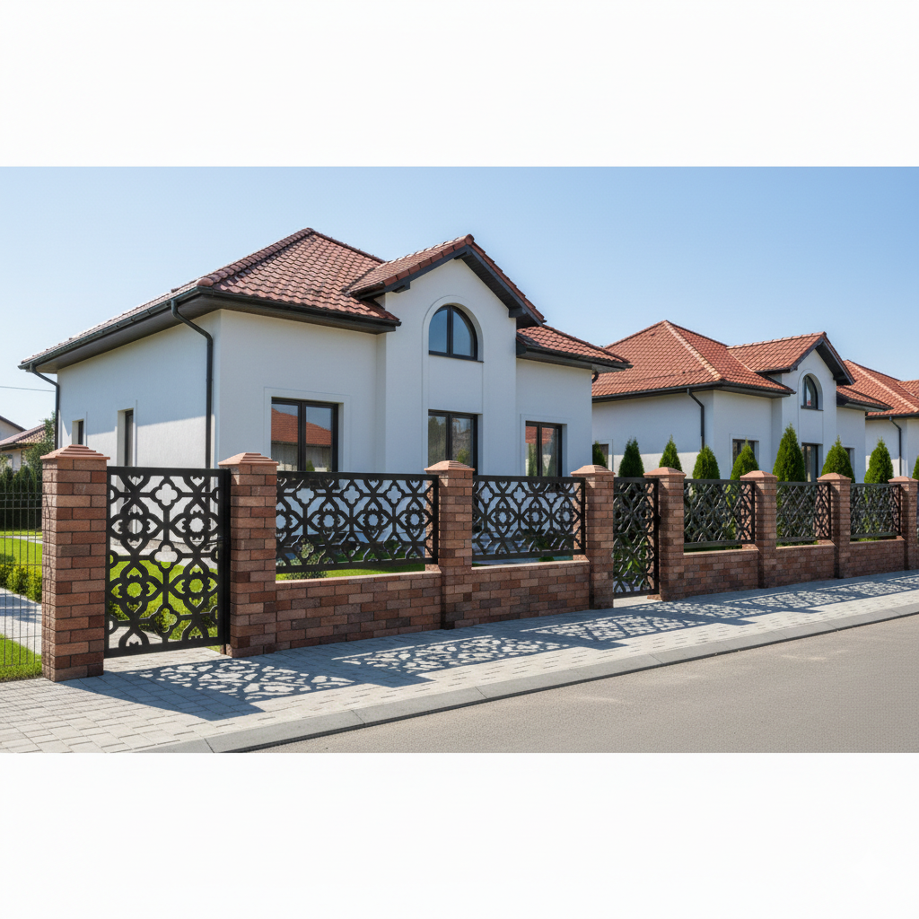 Panou de Gard Metalic debitat Laser cu modele, Orizont