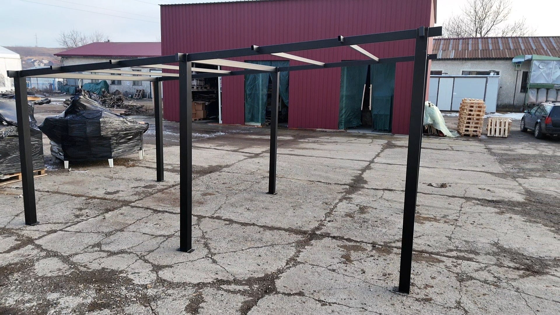 Garaj,Pergola,Pavilion de gradina,Acoperis Masina, Metal,Modular, 3 x 5 m - BUZ.RO